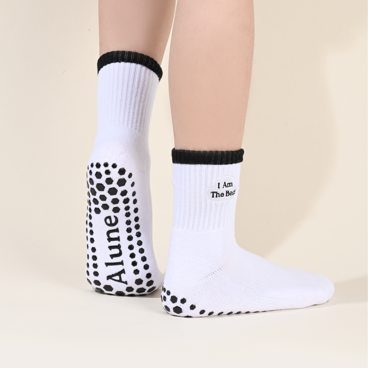 I Am The Best Non-slip Grip Socks for Pilates, yoga, barre, and daily wearing