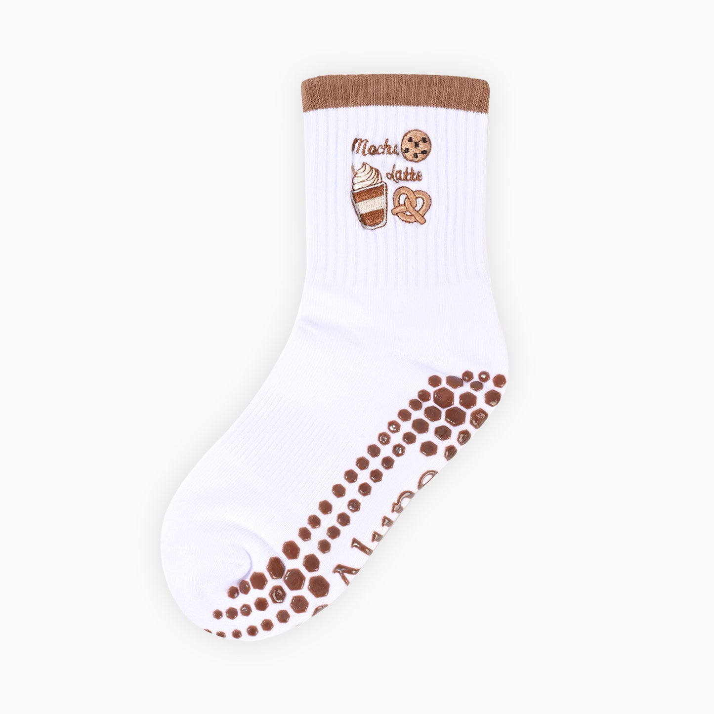 Mocha Latte Grip Socks