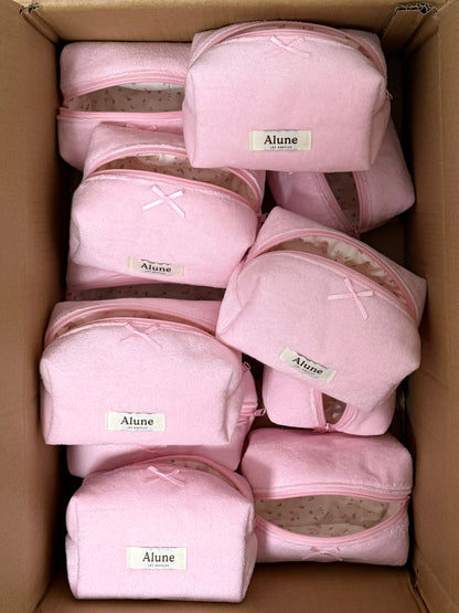 Pink Puff Makeup Bag