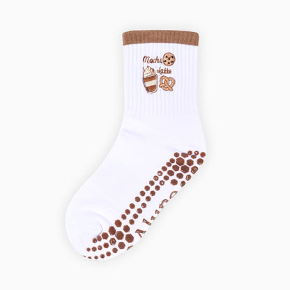 Mocha Latte Grip Socks