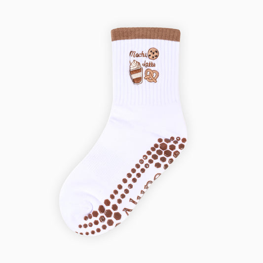 Mocha Latte Grip Socks