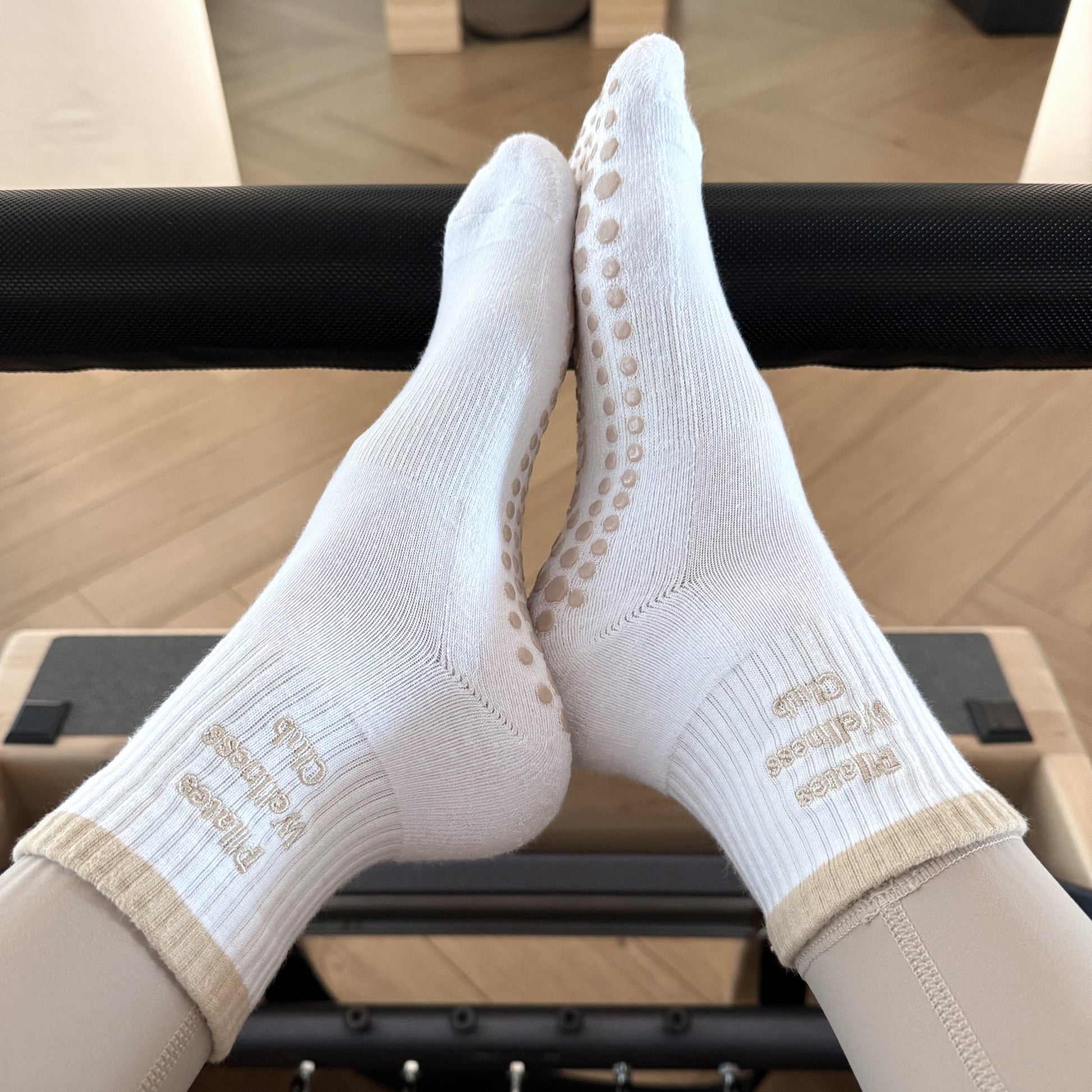 Pilates Wellness Club Non-slip Grip Socks for Pilates, yoga, barre, and daily wearing