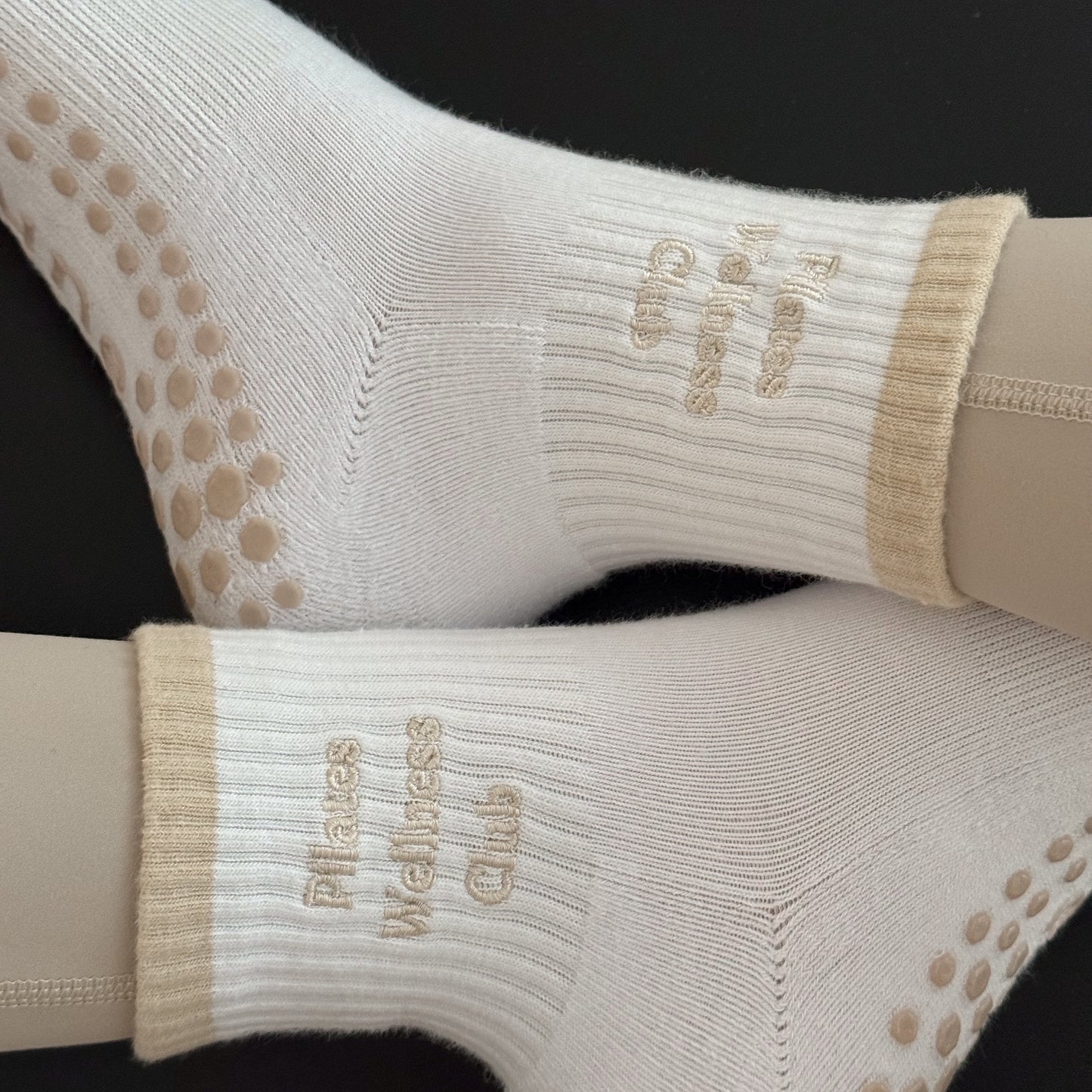 Pilates Wellness Club Non-slip Grip Socks for Pilates, yoga, barre, and daily wearing