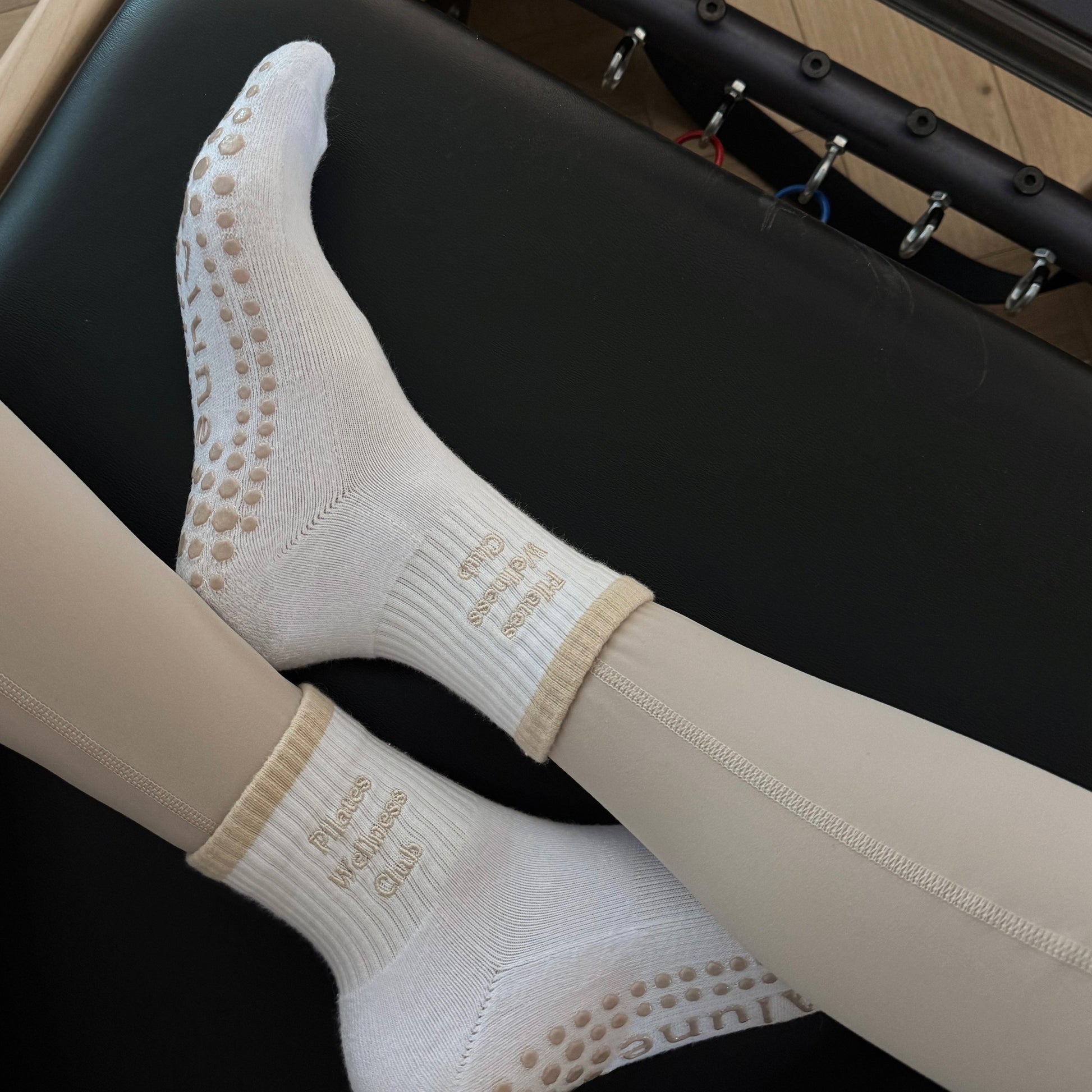 Pilates Wellness Club Non-slip Grip Socks for Pilates, yoga, barre, and daily wearing