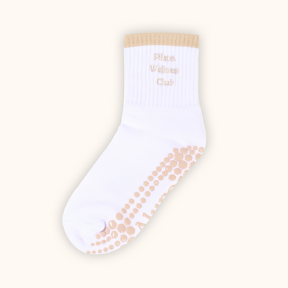 Pilates Wellness Club Non-slip Grip Socks for Pilates, yoga, barre, and daily wearing